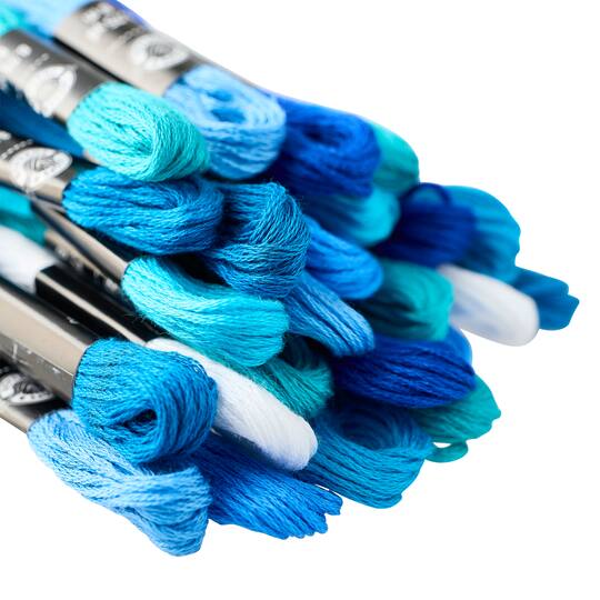 12 Packs: 36 ct. (432 total) Blues Embroidery Floss by Loops & Threads®